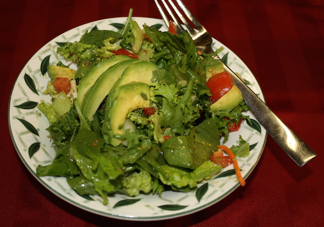 A lovely green salad goes great with dinner or as dinner