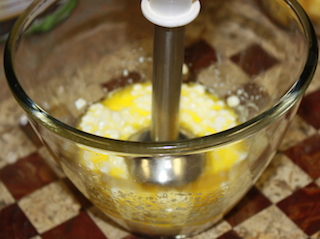 to combine oil and cottage cheese thoroughly, use an immersion blender