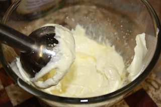 the finished mixture should be smooth and creamy