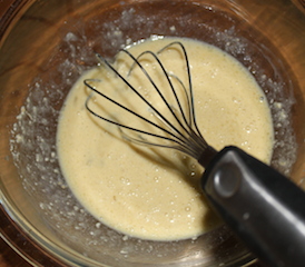 Whisk in bowl to combine wafflette ingredients