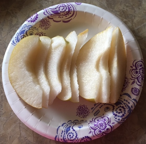 Sliced Asian pears make a good between-meal snack.