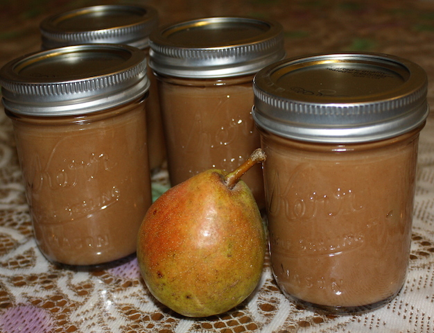 tempting jars of pear butter