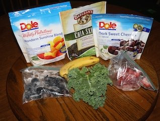 Ingredients to make a delicious smoothie