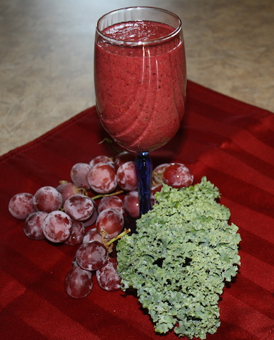 A lovely ruby red smoothie full of goodness and health.