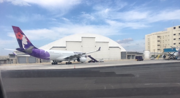 It is just a short flight from one island to another.