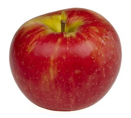 a crispy red apple full of fiber and nutrients