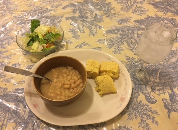 Cook a pot of beans and add some pineapple cornbread and a crispy salad. Easy to make and so good.