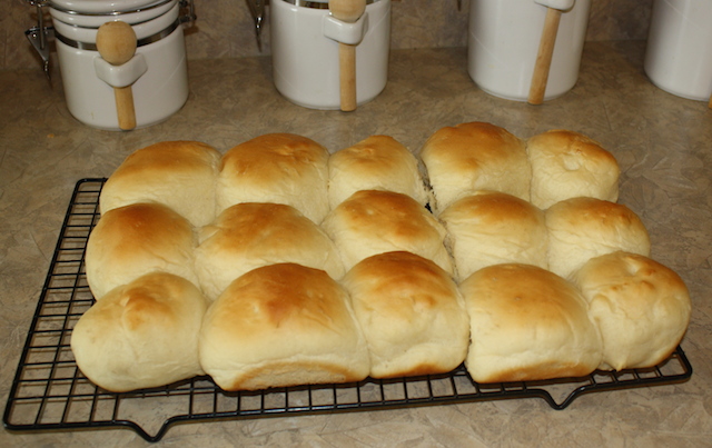 Nothing is better than warm rolls hot from the over slathered with butter and honey.