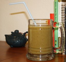 fruit and veggie smoothie, a good book, and set for the day