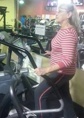 Judith is exercising daily to keep her cholesterol at  healthy level and you can too