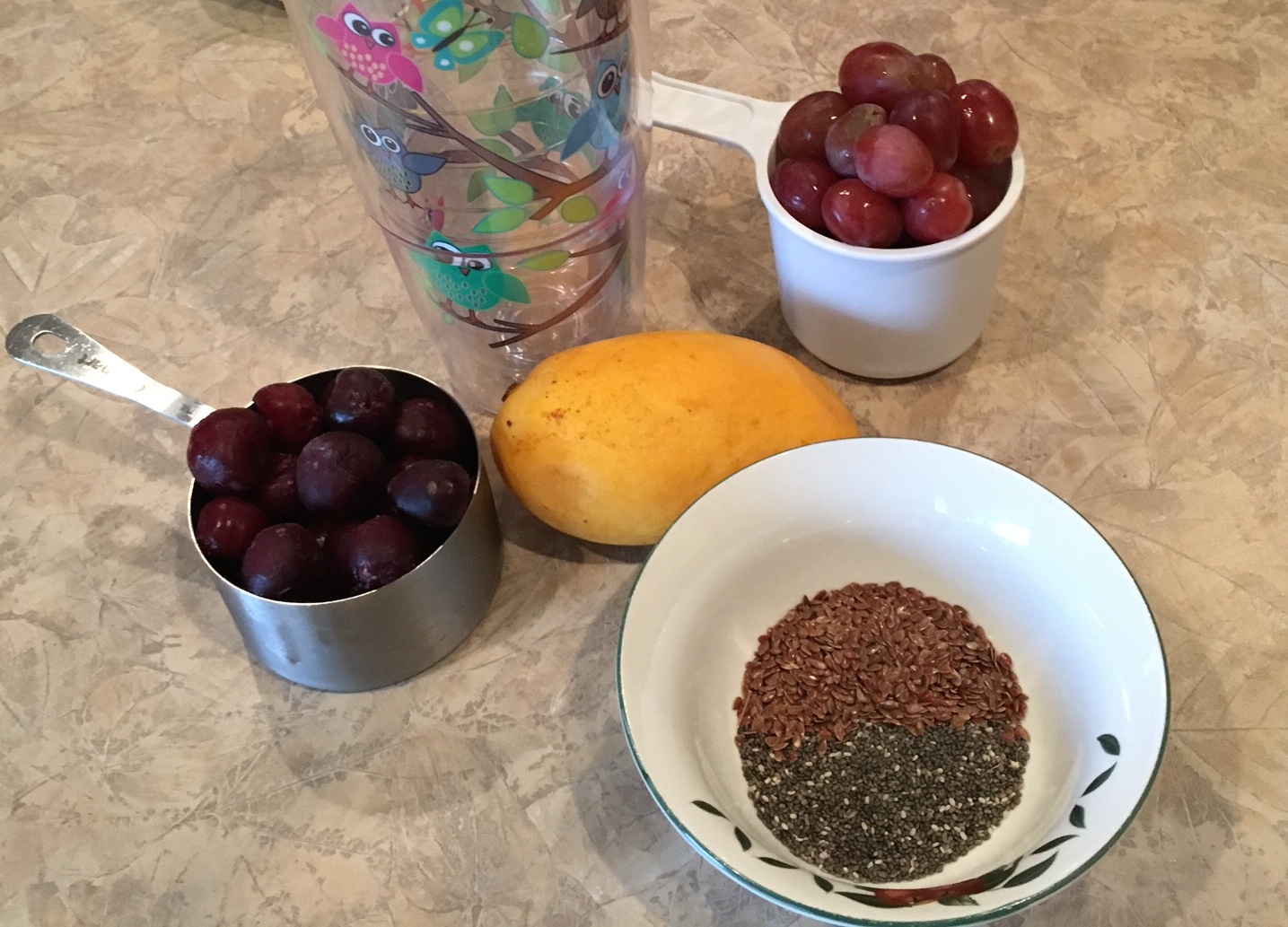 Ingredients for a colorful smoothie