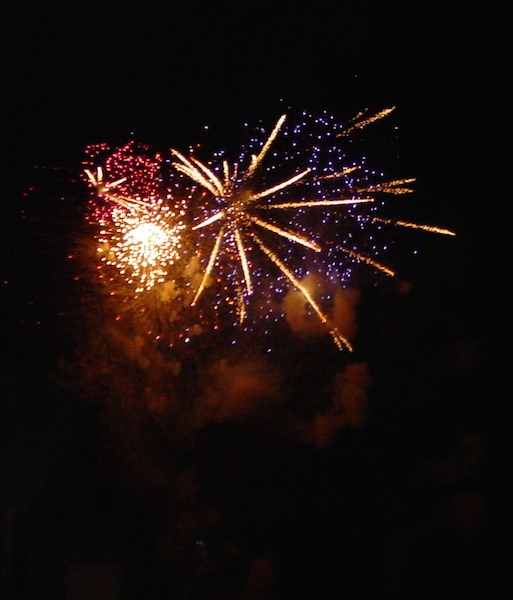 holiday eating with fireworks to bring in the new year.