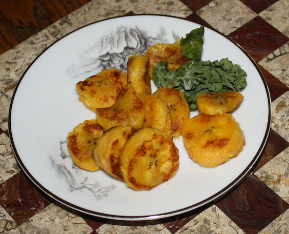 toasty plantains fried in butter or olive oil make a beautiful tasty snack