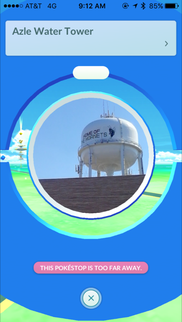 Wal-Mart doesn't have a Pokestop of its own in Azle but if you park close to the water tower on Wal-Mart's parking lot you are there.