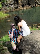 Michael proposes to Morgan at Waimea Falls