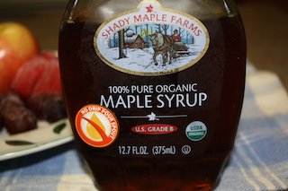 A bottle of organic grade B maple syrup is my favorite nutritious sweetener