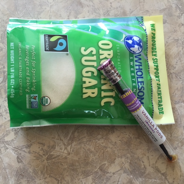 Sugar infused with vanilla bean seeds smells so wonderful.
